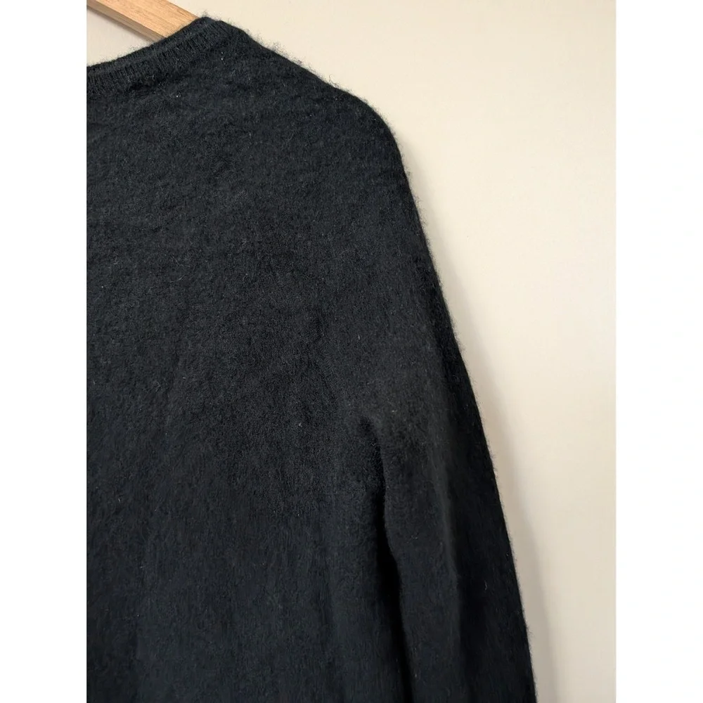 Vince Black 100%‎ Cashmere V-Neck Raglan Sweater Side Slit XS